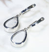 Silver Opal Higgie Earrings Rear View