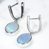 Sterling Silver - Solid Opal - Natural Diamonds