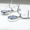 Silver Opal Earrings Side View