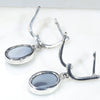 Silver Solid Opal Earrings Rear View