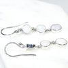 Coober Pedy White Opal Silver Earring (7.5mm x 5.5mm) Code -SE478