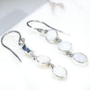 Coober Pedy White Opal Silver Earring (7.5mm x 5.5mm) Code -SE478