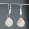 Natural Australian Boulder Opal Silver Drop Earrings