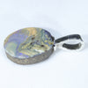 Silver Solid opal Pendant Side View