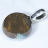 Solid Silver Opal Pendant Rear View