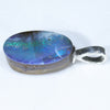 Australian Boulder Opal Silver Pendant with Silver Chain (15.5mm x 10mm) Code-ESP97