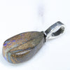 Silver Solid Opal Pendant Rear View