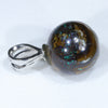 Silver Opal Ball Pendant Rear view