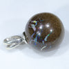 Australian Boulder Matrix Opal Silver Pendant with Silver Chain (13mm x 13mm) Code - SB09