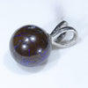 Silver Solid Opal Pendant Rear View