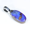 Australian Boulder Opal Silver Pendant with Silver Chain (14mm x 7mm) Code-ESP101