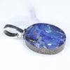 Silver Solid Opal Pendant Side View