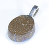 Silver Solid Opal Pendant Rear View