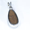 Silver Solid Opal Pendant Rear View
