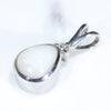 Sterling Silver - Solid White Opal - Natural Diamond
