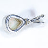 Silver Solid Opal Pendant Rear View