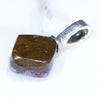 Silver Solid Opal Pendant Rear View