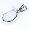 Sterling Silver - Solid White Opal - Natural Diamond