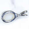 Silver Solid Opal Pendant Rear View