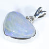 Sterling Silver - Solid Boulder Opal - Natural Diamond