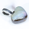 Heart Shape Australian Opal Silver Pendant with Silver Chain (9mm x 11mm) Code-SD118