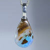 Natural Australian Boulder Opal Silver Pendant