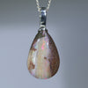 Natural Australian Boulder Opal Silver Pendant