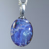 Natural Australian Boulder Opal Silver Pendant