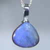 Natural Australian Boulder Opal Silver Pendant