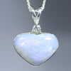 Natural Australian Boulder Opal Silver and Diamond Pendant