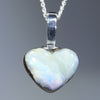 Heart Shape Australian Opal Silver Pendant with Silver Chain (9mm x 11mm) Code-SD118