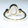 Gold Solid Opal Ring Rear View