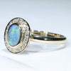 Australian  Boulder Opal and Diamond  Gold Ring - Size 7.25 US Code EJ60