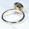 Australian  Boulder Opal and Diamond  Gold Ring - Size 7.25 US Code EJ60