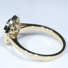 Australian Boulder Opal and Diamond Gold Ring - Size 7.25 US Code EJ54