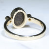 Gold Solid Opal Ring Rear View