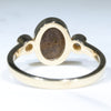 gold Solid Opal Ring Rear View