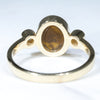 Gold Solid Opal Ring Rear View