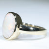 Coober Pedy White Opal  Gold Ring - Size 8 US Code EJ67