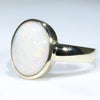 Coober Pedy White Opal  Gold Ring - Size 8 US Code EJ67