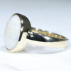 10k Gold - Solid White Opal