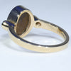 Natural Australian Boulder Opal and Diamond Gold Ring - Size 7 US Code - EJ29