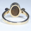 Gold Solid Opal Ring Rear View