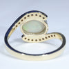 Gold Solid Opal Ring Rear View