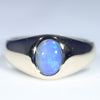 Natural Australian Boulder Opal Gold Ring