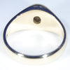 Gold Solid Opal Ring Rear View