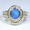 Natural Opal Gold Wedding Ring Set
