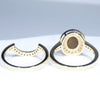 Australian Boulder Opal & Diamond Gold Engagement and Wedding Ring Set - Size 7 US Code DWB7