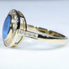 Gold Solid Opal Ring Side View