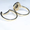 Australian Boulder Opal & Diamond Gold Engagement and Wedding Ring Set - Size 8.25 US Code DWB9